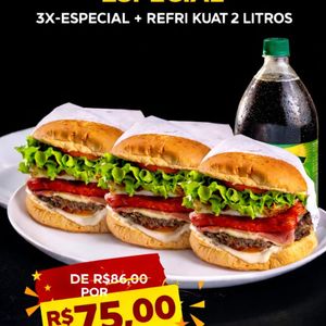imagem do produto 3 X- Especial + Kuat 2 litros 