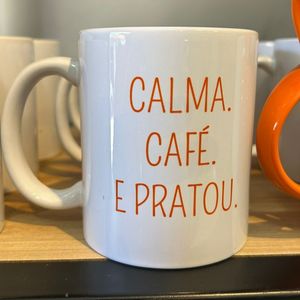 imagem do produto CANECA DE PORCELANA CALMA, CAFÉ E PRATOU