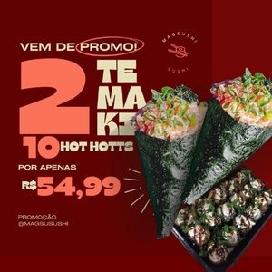 imagem do produto 2 temaki grelhado e 10 hot holls g couve 