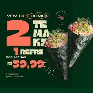 imagem do produto 2 temaki e 1  refri 
