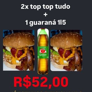 imagem do produto 2x top tudo + 1 guaraná 1l5 