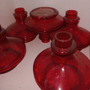 imagem do produto Vaso Aladin  vermelho transparente, vaso grosso