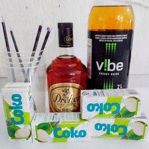 imagem do produto Combo Dreher com Vibe 2  + 4 gelos de coco  4 copos 770 ml e 4 canudos 