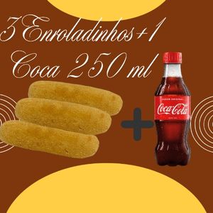 imagem do produto Combo 3 enroladinhos+Coca 250 ml