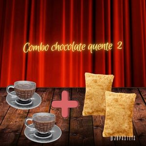 imagem do produto 2 chocolates quentes 200 ml+2 pastéis de queijo 