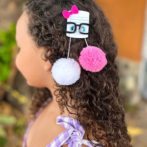 imagem do produto Hair clip pompom rosa 
