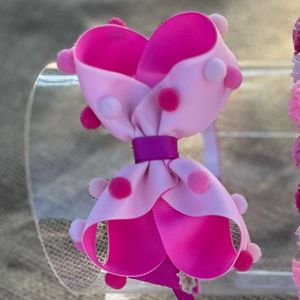imagem do produto Tiara pompons rosa 