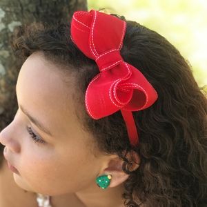 imagem do produto Tiara organza  vermelha 