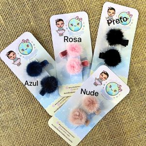 imagem do produto Duplinha de mini pompons de pelinho 