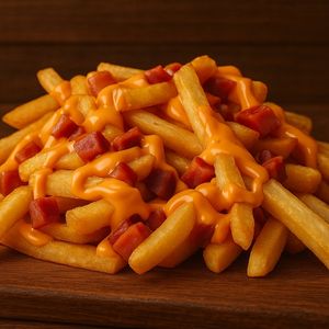 imagem do produto  fritas cheddar e bacon (M) 