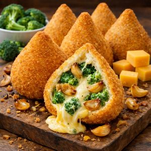 imagem do produto Coxinha de Brócolis, Alho torrado e Queijo