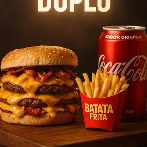 imagem do produto Bacon Duplo + batata+  coca lata