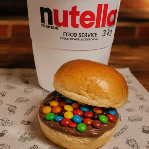 imagem do produto Hambúrguer doce Nutella com mms 