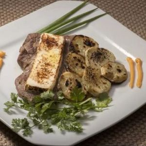 imagem do produto MARMITA VEGETARIANA 150G BATATA DOCE REFOGADA + 1 FATIAS DE QUEIJO COALHO