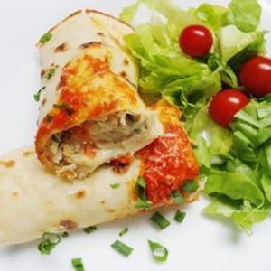 imagem do produto S/ACOMPANHAMETO 1UN PANQUECA FIT COM BACALHAU REFOGADO AO MOLHO DE TOMATE NATURAL GOURMET