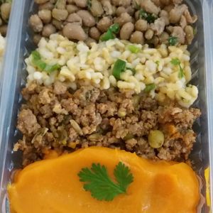 imagem do produto Marmita Fit com Proteína e Creme de Abóbora Deliciosa, nutritiva e feita para você manter a dieta com sabor e saúde! Escolha a sua opção favorita e aproveite uma refeição equilibrada e cheia de energia!