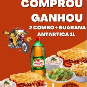 imagem do produto PROMOÇÃO!!! ESCOLHA 2 COMBOS (2 LASANHAS DE 500G CADA + 2 ARROZ + 2 SALADAS VERDE + 2 BATATA FRITA E LEVE + 1 GUARANÁ Antártica DE 1 LITRO GRÁTIS)