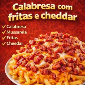 imagem do produto Calabresa com fritas e cheddar 