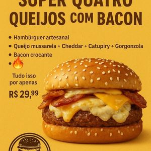 imagem do produto Super 4 queijos com bacon 