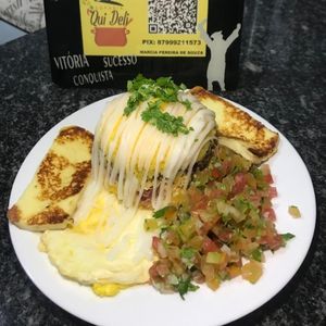 imagem do produto Cuscuz Mistão carne de sol, frango, calabresa, ovo, queijo, vinagrete e catupiry 