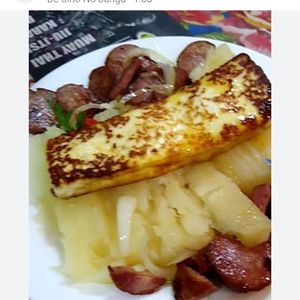 imagem do produto Macaxeira Com Calabresa Acebolada Acebolado e Queijo Coalho