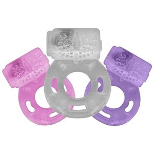 imagem do produto ANEL PENIANO COM VIBRADOR E ESTIMULADOR CLITORIANO BORBOLETA