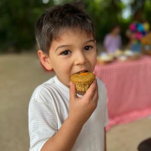imagem do produto Bolinhos de laranja orgânica adoçado com uva-passa branca.