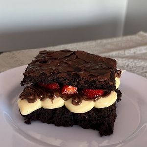 imagem do produto Sanduíche de brownie com Nutella 
