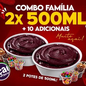 imagem do produto 02 Potes de 500ml + 10 Adicionais Grátis (Combo casal)
