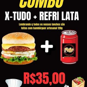 imagem do produto X-TUDO+REFRI LATA