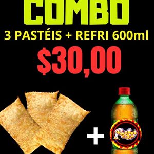 imagem do produto 3 pasteis+REFRI 600ml