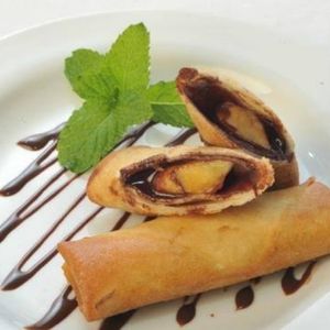 imagem do produto Harumaki de banana com chocolate meio amargo