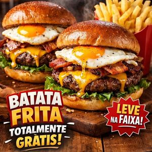 imagem do produto Duplo Burguer de carne2 hambúrguer ganha uma fritas 