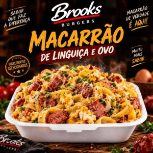 imagem do produto Macarrão Linguiça ovo e queijo.