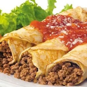 imagem do produto Panqueca de carne com soja refogada