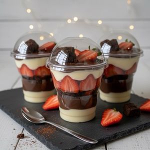 imagem do produto Copo Brownie com morangos 