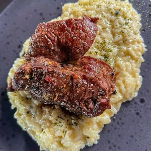 imagem do produto Risoto de queijo com filé mignon 