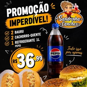 imagem do produto Promoção: (2 Bauru + 2 Cachorro quente + 1 Refrigerante 1L)