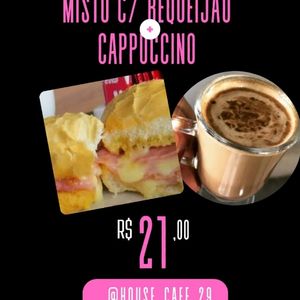imagem do produto Misto quente com requeijão + cappuccino 