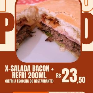 imagem do produto X salada bacon+refrigerante 200ml