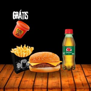 imagem do produto 1 X BURGUER + 150 G BATATA + GUARANÁ 200ML 