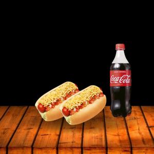 imagem do produto 2 HOT DOG +  COCA COLA 600ML