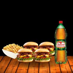 imagem do produto 4 X BACON + 250G BATATA + GUARANÁ 2 L