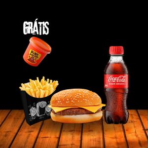 imagem do produto 1 X BURGUER + 150 G BATATA + COCA COLA 200ML 