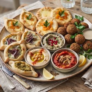 imagem do produto Mezze Vegetariano de mini aperitivo - SERVE ATE 03 PESSOAS