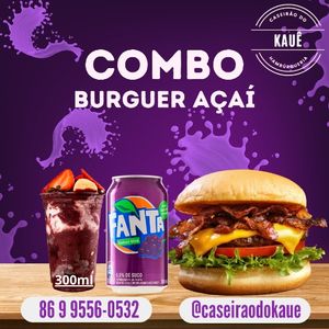 imagem do produto Combo Burguer Açaí (Nk-300ml-Fanta uva)