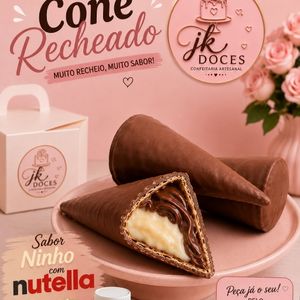 imagem do produto Cone Recheado Ninho com Nutella