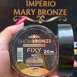 imagem do produto FITA INTEIRA SHOW BRONZE BRILHOSA PRETA18MMX20M
