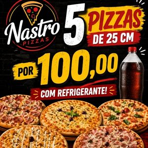 imagem do produto 5 pizzas de 25 cm + 1 refri