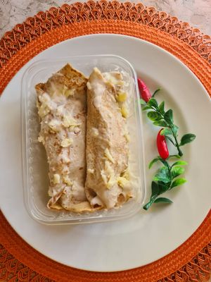 imagem do produto ( vegana) Panqueca de aveia recheada de legumes e azeitona)
